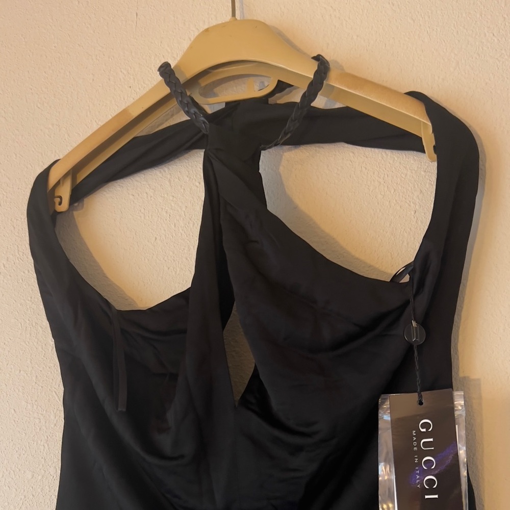 GUCCI New Top tan blouses Total pattern, size M, back color , 100% authentic.